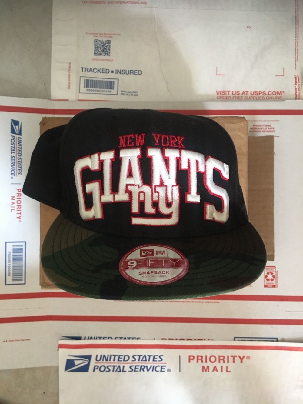Men’s New Era Camo New York Giants Camo 9FIFTY Snapback Hat
